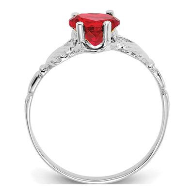 14K White Gold Claddagh Ring – view 2