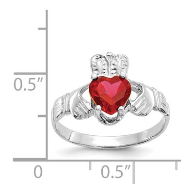 14K White Gold Claddagh Ring – view 3