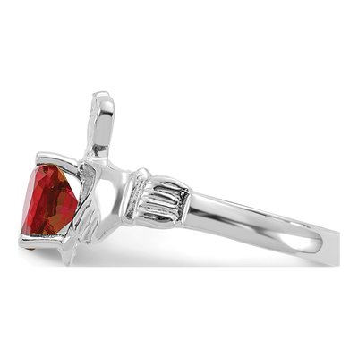 14K White Gold Claddagh Ring – view 4
