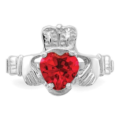 14K White Gold Claddagh Ring – view 5