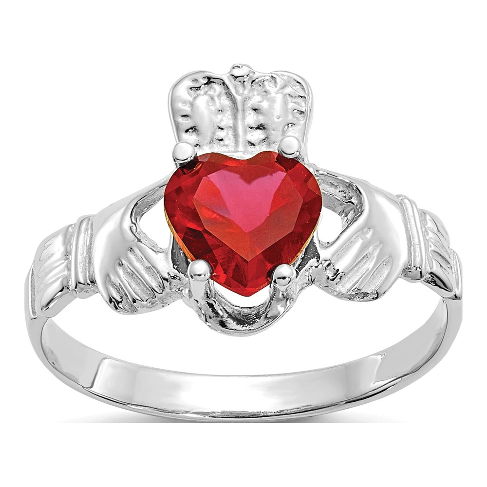 14K White Gold Claddagh Ring