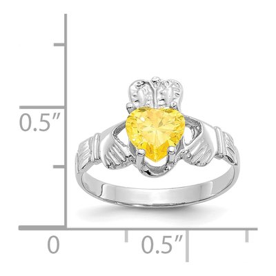 14K White Gold Claddagh Ring – view 3