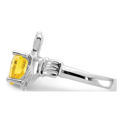 14K White Gold Claddagh Ring – view 4