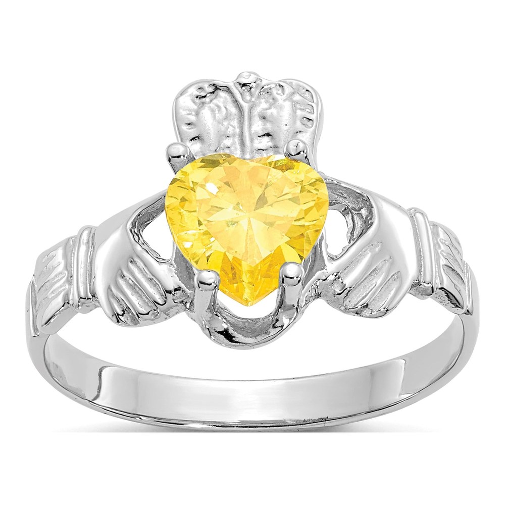 14K White Gold Claddagh Ring
