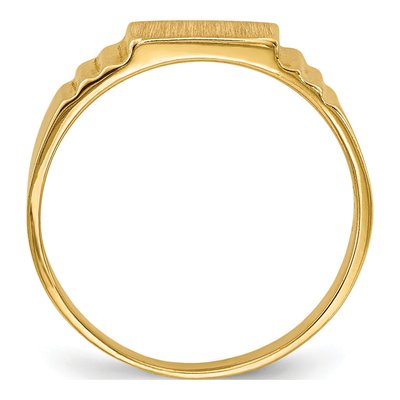 14K Yellow Gold Baby Signet Ring – view 3