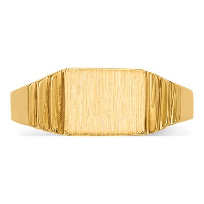 14K Yellow Gold Baby Signet Ring – view 5
