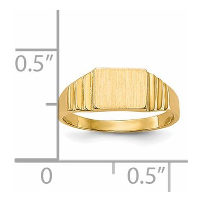 14K Yellow Gold Baby Signet Ring – view 6