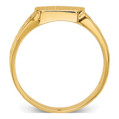 14K Yellow Gold Kids' Square Signet Ring – view 2