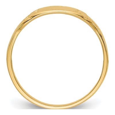 14K Yellow Gold Baby Signet Ring – view 3