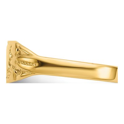 14K Yellow Gold Baby Signet Ring – view 5