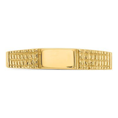 14K Yellow Gold Kids' Signet Ring – view 6