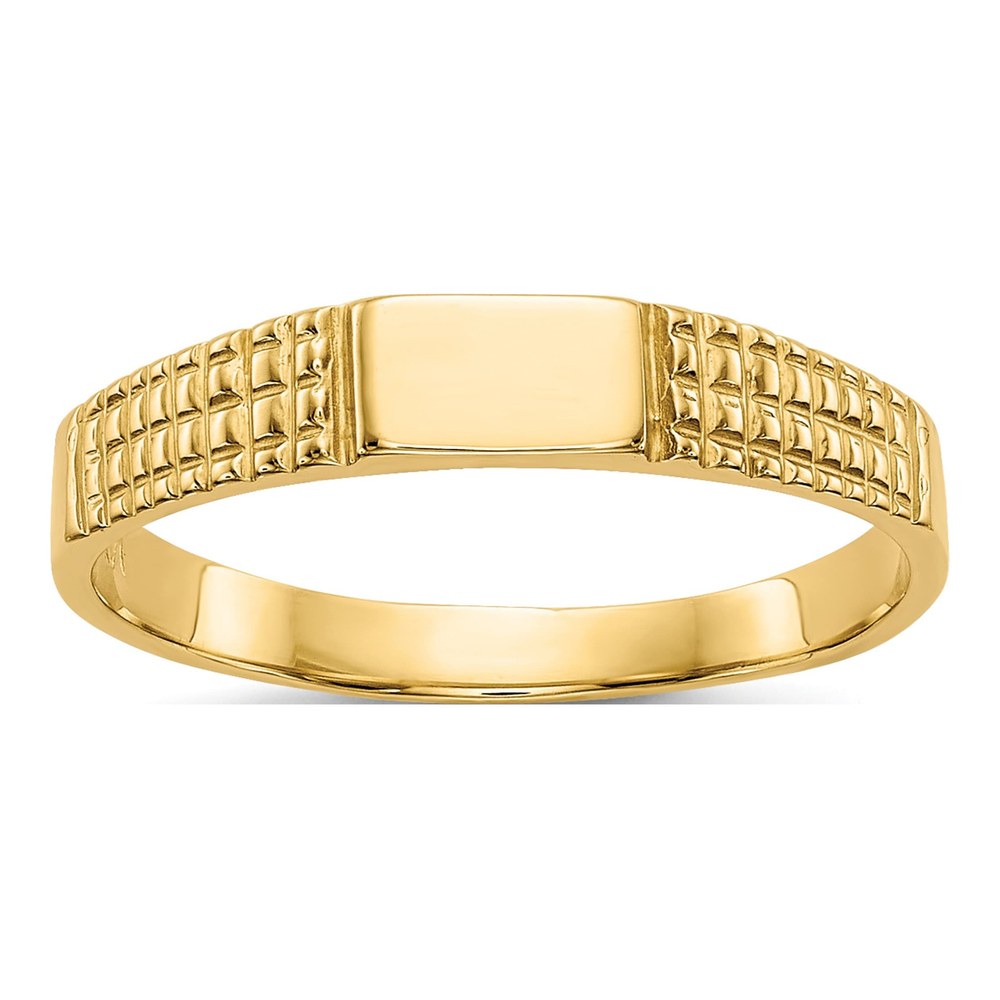 14K Yellow Gold Kids' Signet Ring