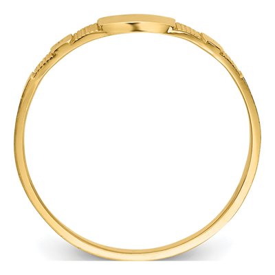 14K Yellow Gold Baby Square Signet Ring – view 3