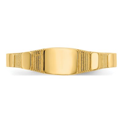 14K Yellow Gold Baby Square Signet Ring – view 6