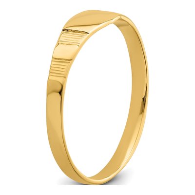 14K Yellow Gold Baby Square Signet Ring – view 8