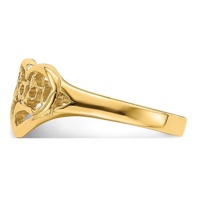 14K Yellow Gold Cut-Out Heart Baby Ring – view 5