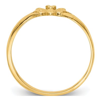 14K Yellow Gold Butterfly Baby Ring – view 3