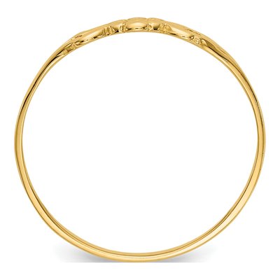 14K Yellow Gold Flower Baby Ring – view 2