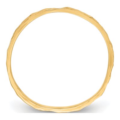 14K Yellow Gold Zig-Zag Baby Ring – view 3