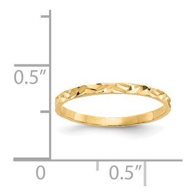 14K Yellow Gold Zig-Zag Baby Ring – view 4