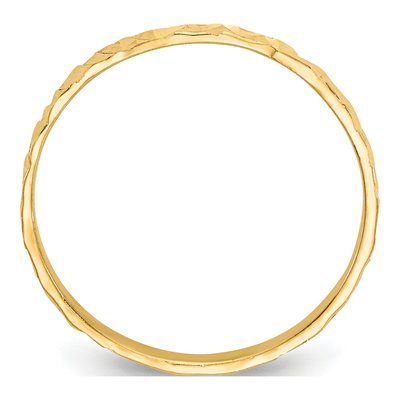 14K Yellow Gold Diamond-Cut Baby Ring – view 3