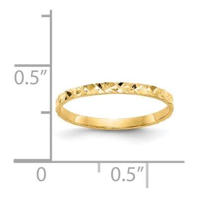 14K Yellow Gold Diamond-Cut Baby Ring – view 4