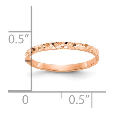 14K Rose Gold Diamond-Cut Baby Ring – view 2