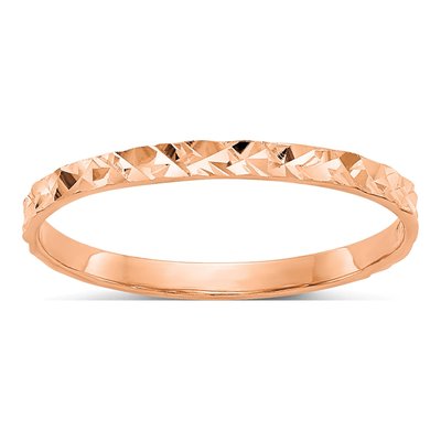 14K Rose Gold Diamond-Cut Baby Ring