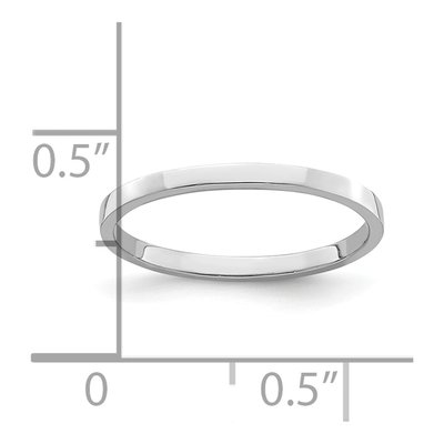 14K White Gold 1.3mm Baby Band – view 3