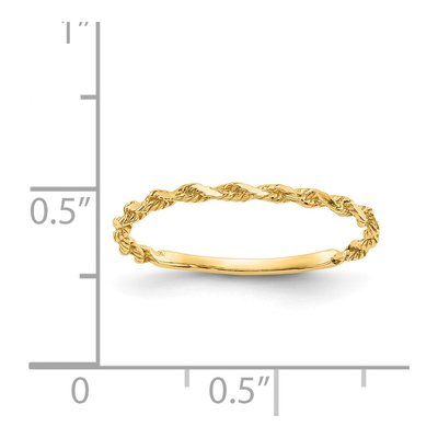 14K Yellow Gold Diamond-Cut Rope Band – view 2