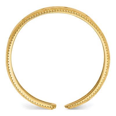 14K Yellow Gold Diamond-Shape Toe Ring – view 3