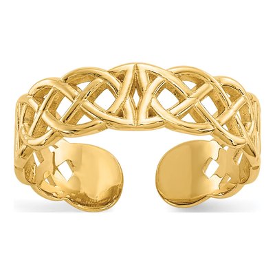 14K Yellow Gold Celtic Knot Toe Ring