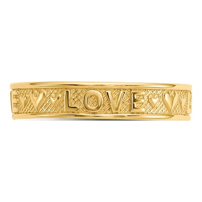 14K Yellow Gold LOVE Hearts Toe Ring – view 6