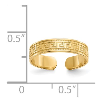 14K Yellow Gold Greek Key Toe Ring – view 4