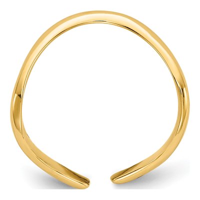 14K Yellow Gold Curved Toe Ring – view 3