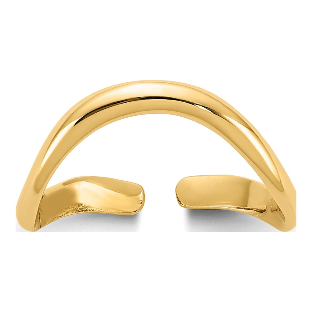 14K Yellow Gold Curved Toe Ring