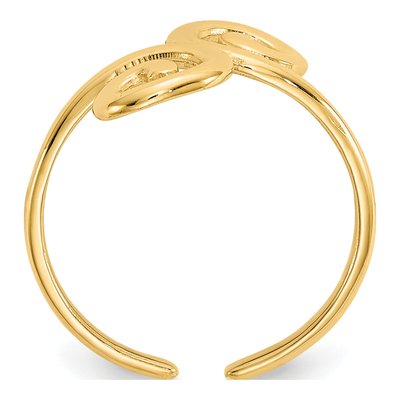 14K Yellow Gold Swirl Toe Ring – view 3
