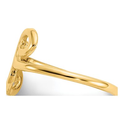 14K Yellow Gold Swirl Toe Ring – view 5