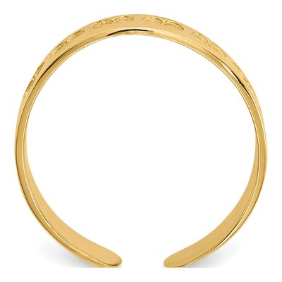 14K Yellow Gold Heart Toe Ring – view 3