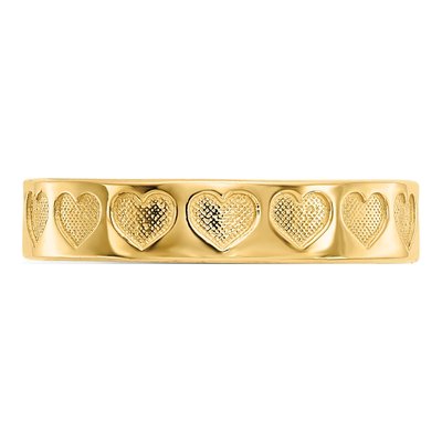 14K Yellow Gold Heart Toe Ring – view 6