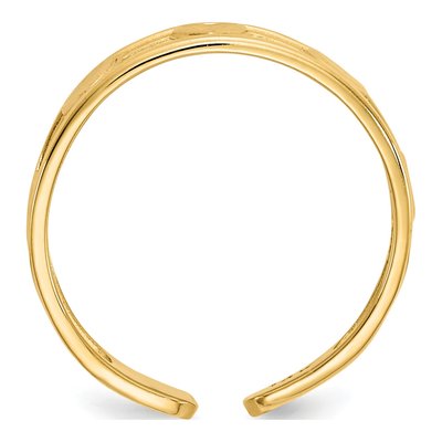 14K Yellow Gold Hearts Toe Ring – view 3