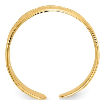 14K Yellow Gold Flower Butterfly Toe Ring – view 3