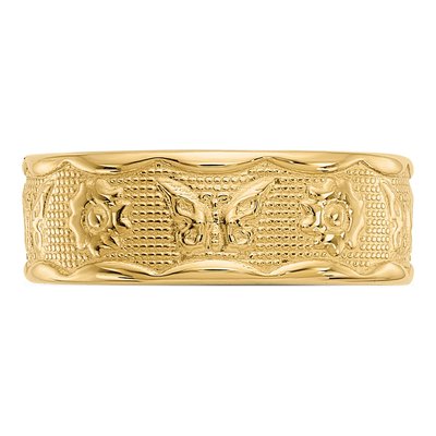 14K Yellow Gold Flower Butterfly Toe Ring – view 6