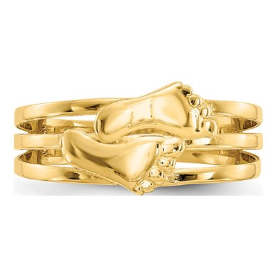 14K Yellow Gold Bare Feet Toe Ring – view 6