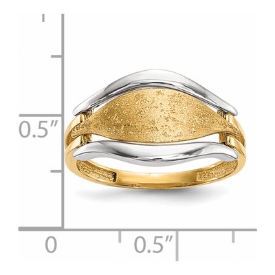 14K Two-Tone Gold Curve Ring – view 3
