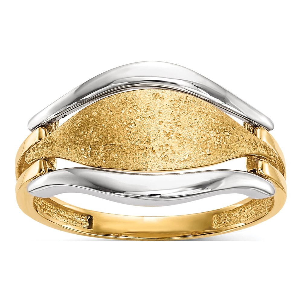 14K Two-Tone Gold Curve Ring