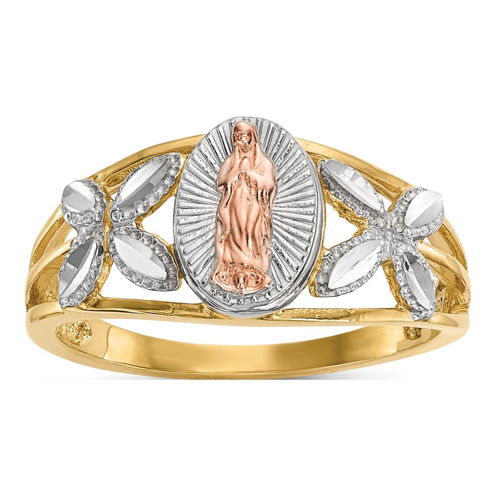 14K Two-Tone Our Lady of Guadalupe Ring