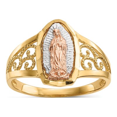 14K Two-Tone Gold Our of Guadalupe Ring