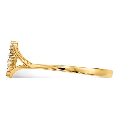 14K Yellow Gold CZ Heart Ring – view 3
