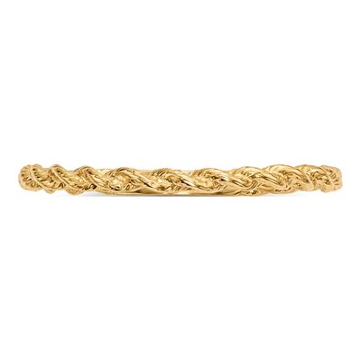 14K Yellow Gold Twisted Rope Ring – view 4